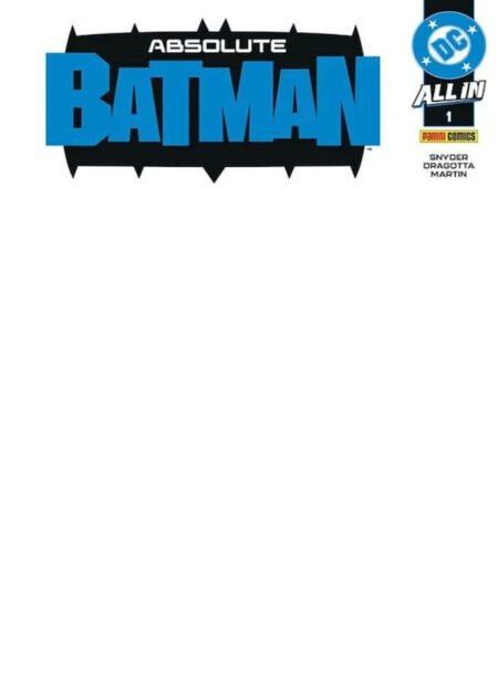 Absolute Batman 1 Edizione Variant Blank Cover